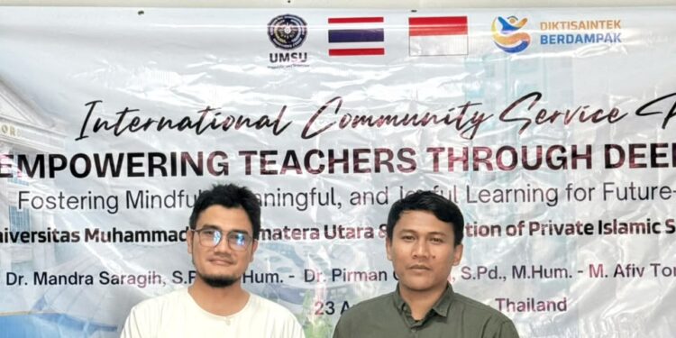 Perkuat Internasionalisasi, Dosen Pendidikan Bahasa Indonesia FKIP UMSU Berbagi Praktik Deep Learning di Thailand